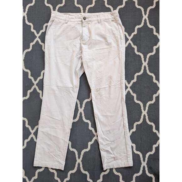 Mugsy Teddys 36x34 Mens Stretch Chino Khakis Beige K6PNLK - Picture 1 of 8